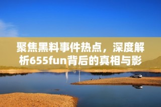 聚焦黑料事件热点，深度解析655fun背后的真相与影响