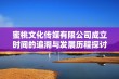 蜜桃文化传媒有限公司成立时间的追溯与发展历程探讨