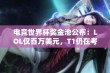 电竞世界杯奖金池公布：LOL仅百万美元，T1仍在考虑参赛事项