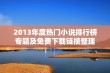 2013年度热门小说排行榜专题及免费下载链接整理