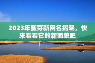 2023年蜜芽新网名揭晓，快来看看它的新面貌吧