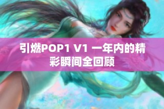 引燃POP1 V1 一年内的精彩瞬间全回顾