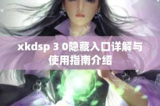 xkdsp 3 0隐藏入口详解与使用指南介绍