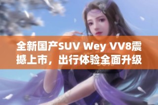 全新国产SUV Wey VV8震撼上市，出行体验全面升级