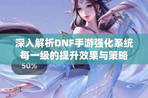 深入解析DNF手游强化系统每一级的提升效果与策略