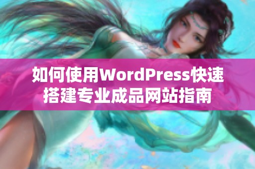 如何使用WordPress快速搭建专业成品网站指南