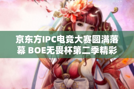 京东方IPC电竞大赛圆满落幕 BOE无畏杯第二季精彩回顾与展望