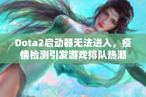 Dota2启动器无法进入，疫情检测引发游戏排队热潮