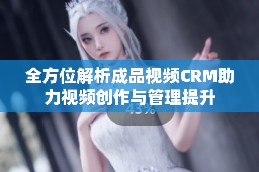 全方位解析成品视频CRM助力视频创作与管理提升