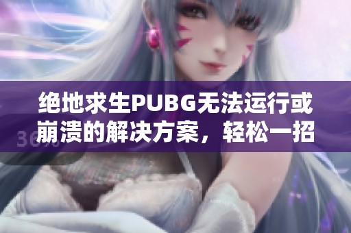 绝地求生PUBG无法运行或崩溃的解决方案，轻松一招搞定！