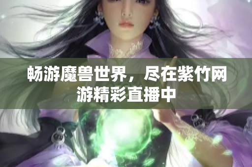 畅游魔兽世界，尽在紫竹网游精彩直播中