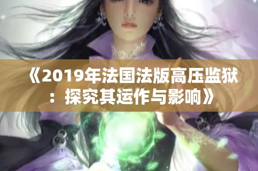 《2019年法国法版高压监狱：探究其运作与影响》