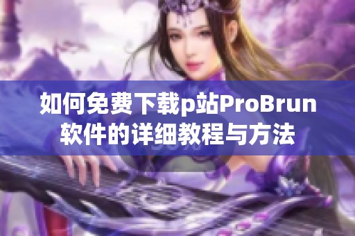 如何免费下载p站ProBrun软件的详细教程与方法