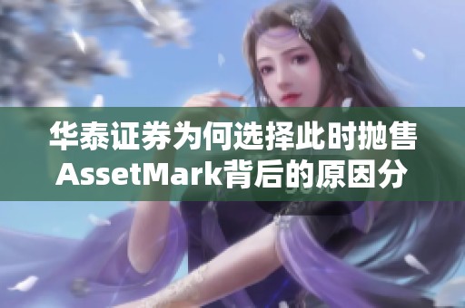 华泰证券为何选择此时抛售AssetMark背后的原因分析