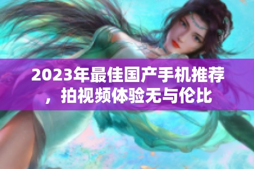 2023年最佳国产手机推荐，拍视频体验无与伦比