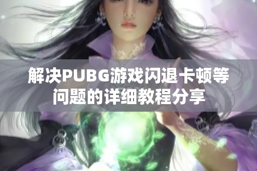 解决PUBG游戏闪退卡顿等问题的详细教程分享