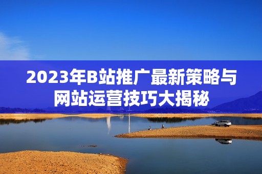 2023年B站推广最新策略与网站运营技巧大揭秘