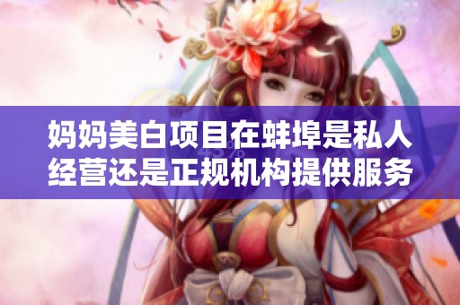 妈妈美白项目在蚌埠是私人经营还是正规机构提供服务