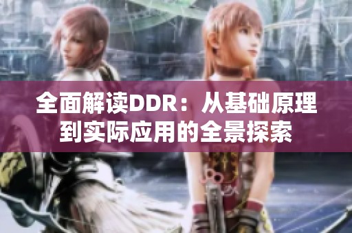 全面解读DDR：从基础原理到实际应用的全景探索