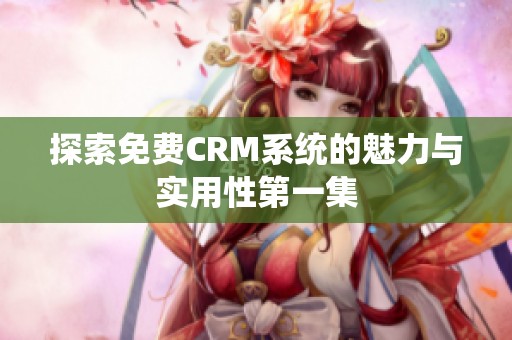 探索免费CRM系统的魅力与实用性第一集