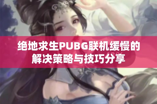 绝地求生PUBG联机缓慢的解决策略与技巧分享