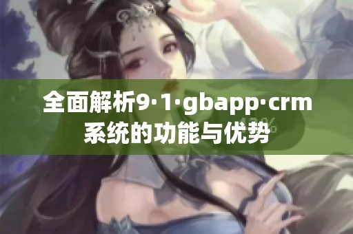 全面解析9·1·gbapp·crm系统的功能与优势