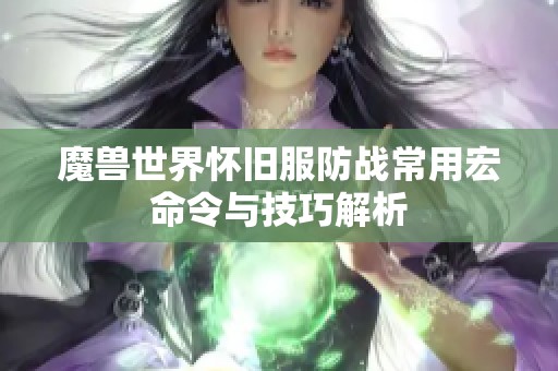 魔兽世界怀旧服防战常用宏命令与技巧解析