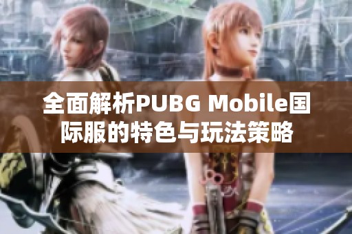 全面解析PUBG Mobile国际服的特色与玩法策略