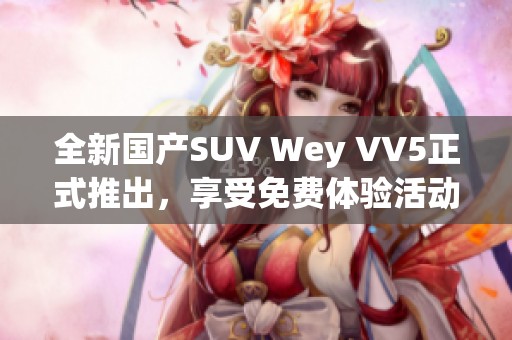 全新国产SUV Wey VV5正式推出，享受免费体验活动