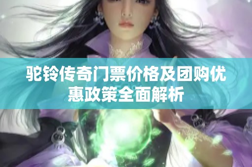 驼铃传奇门票价格及团购优惠政策全面解析