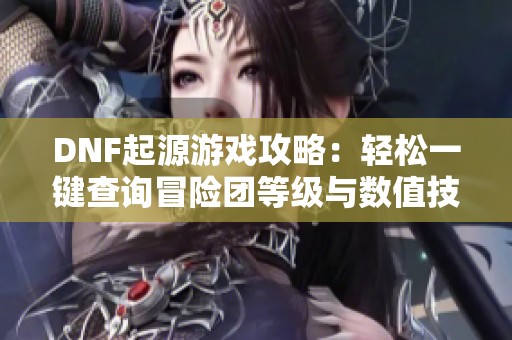 DNF起源游戏攻略：轻松一键查询冒险团等级与数值技巧